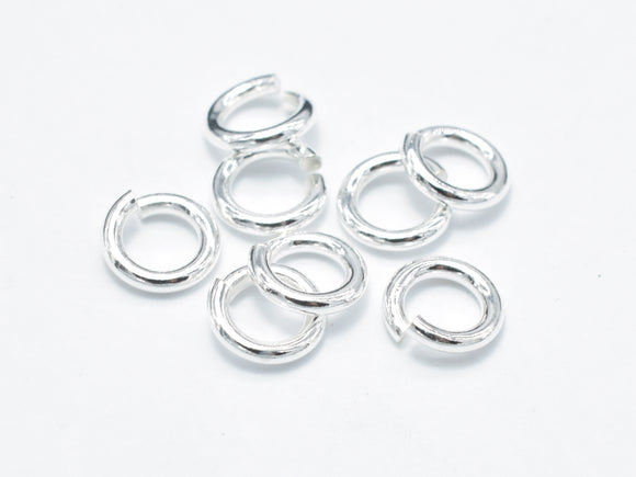 10pcs 925 Sterling Silver Open Jump Ring, 5.9mm, 1mm (18guage)-BeadXpert