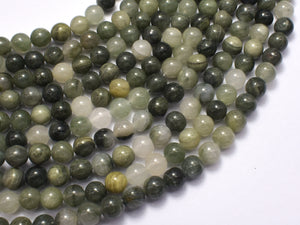 Green Line Quartz, 6mm Round Beads-BeadXpert