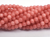 Malaysia Jade - Peach Pink, 4mm (4.5mm), Round-BeadXpert