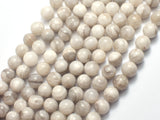 White Crazy Lace Agate 8mm Round Beads, 15 Inch-BeadXpert