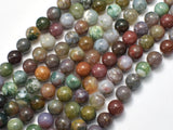 Indian Agate Beads, Fancy Jasper Beads, 8mm Round Beads-BeadXpert
