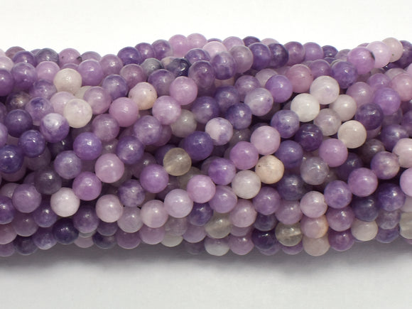 Lepidolite Beads, 4mm (4.5mm) Round-BeadXpert