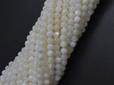 Mother of Pearl, MOP, Creamy White, 4mm, Round-BeadXpert