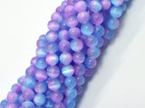 Selenite - Purple & Blue, 8mm (8.5mm) Round-BeadXpert