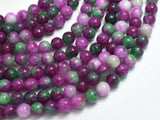Jade - Ruby & Green, 6mm Round-BeadXpert