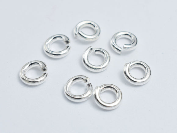 10pcs 925 Sterling Silver Open Jump Ring, 5mm-BeadXpert