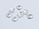 20pcs 925 Sterling Silver Bead Caps, 5x1.2mm Flower Caps-BeadXpert