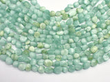 Green Angelite Beads, 5x7mm Nugget Beads, 15.5 Inch-BeadXpert