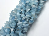 Aquamarine, 4-10mm Chips Beads, 32 Inch