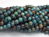 Blue Calsilica Jasper Beads, 6mm (6.3mm) Round Beads-BeadXpert