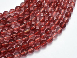 Quartz - Red, 8mm (7.8mm) Round-BeadXpert