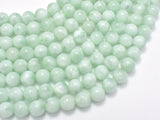 Green Angelite Beads, 8mm Round-BeadXpert