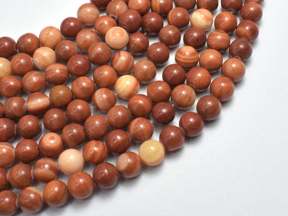 Red Malachite Beads, Round, 8mm-BeadXpert