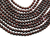 Red Garnet Beads, 6mm (6.8mm) Round Beads-BeadXpert
