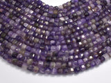 Amethyst, 5.5x5.5mm Faceted Cube Beads, 13 Inch-BeadXpert