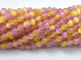 Selenite - Pink & Yellow, 6mm (6.5mm)-BeadXpert