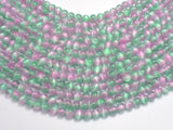 Selenite - Green & Purple, 6mm (6.5mm)-BeadXpert