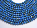 Howlite Turquoise - Blue with Gold Line, 8mm (8.3mm)-BeadXpert