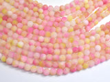 Matte Jade - Pink & Yellow, 6mm Round-BeadXpert