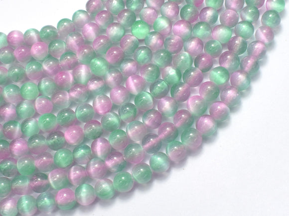 Selenite - Green & Purple, 6mm (6.5mm)-BeadXpert