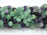 Fluorite Beads, Rainbow Fluorite, 10mm (9.8mm) Round-BeadXpert