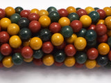 Alashan Agate-Green / Yellow / Red, 8mm-BeadXpert