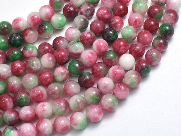 Jade - Red & Green, 8mm Round-BeadXpert