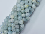 Aquamarine Beads, 8mm (8.3mm) Round Beads-BeadXpert