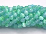 Selenite - Green & Blue, 8mm (8.5mm) Round-BeadXpert