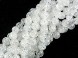 Crackle Clear Quartz Beads, 10mm Round Beads-BeadXpert