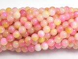 Jade - Pink & Yellow, 6mm Round-BeadXpert