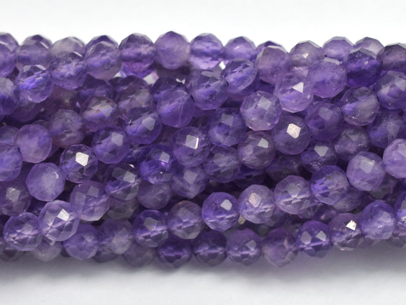 Amethyst Beads, 3mm (3.5mm) Micro Faceted Round-BeadXpert