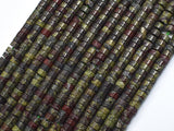 Dragon Blood Jasper, 2x4mm Heishi Disc-BeadXpert