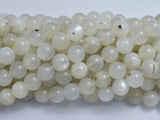 Milky White Moonstone, 8mm Round-BeadXpert