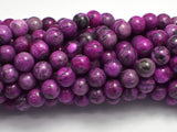 Gray Picture Jasper - Purple, 8mm (8.5mm)-BeadXpert