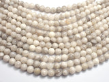 White Crazy Lace Agate, 6mm Round-BeadXpert