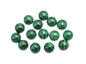 Genuine Malachite Cabochon, 10mm Coin, 1piece-BeadXpert