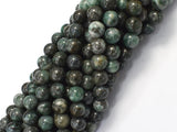 Pyrite in Green Jade, 8mm (8.5mm) Round-BeadXpert