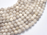 White Crazy Lace Agate, 6mm Round-BeadXpert
