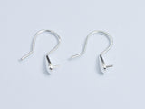 4pcs 925 Sterling Silver Ear Wires, Earring Hook, Fishhook Setting, 10x15mm-BeadXpert