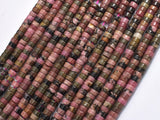 Rhodonite, Approx. 2x4mm, Heishi Disc-BeadXpert