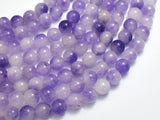 Jade - Purple & White, 8mm Round-BeadXpert