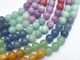 Mixed Stone, Rhodonite, Amazonite, Aventurine, Lepidolite, 8mm (8.6mm)-BeadXpert