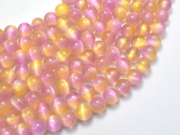 Selenite - Pink & Yellow, 8mm (8.5mm)-BeadXpert