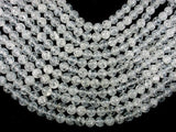 Crackle Clear Quartz Beads, 10mm Round Beads-BeadXpert