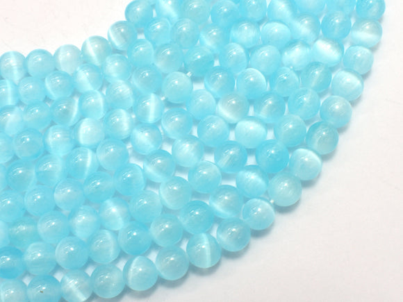 Selenite - Blue, 6mm (6.5mm) Round-BeadXpert