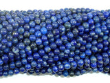 Natural Lapis Lazuli, 4mm (4.7mm) Round Beads-BeadXpert
