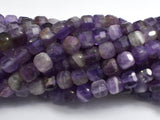 Amethyst, 5.5x5.5mm Faceted Cube Beads, 13 Inch-BeadXpert
