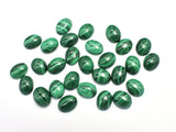 Genuine Malachite Cabochon, 7x9mm Oval, 2pieces-BeadXpert