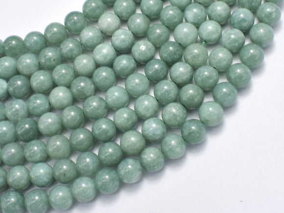 Malaysia Jade Beads- Burma Jade Color, 8mm (8.5mm) Round-BeadXpert
